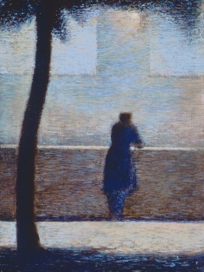Man leaning on a parapet by Georges Seurat